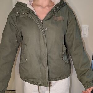 Army Green Hooded Jacket